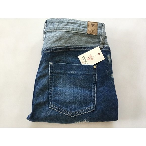 Guess Women’s Relaxed  Boy Fit Jeans Destroy Patched Details Size 27 - Picture 2 of 12